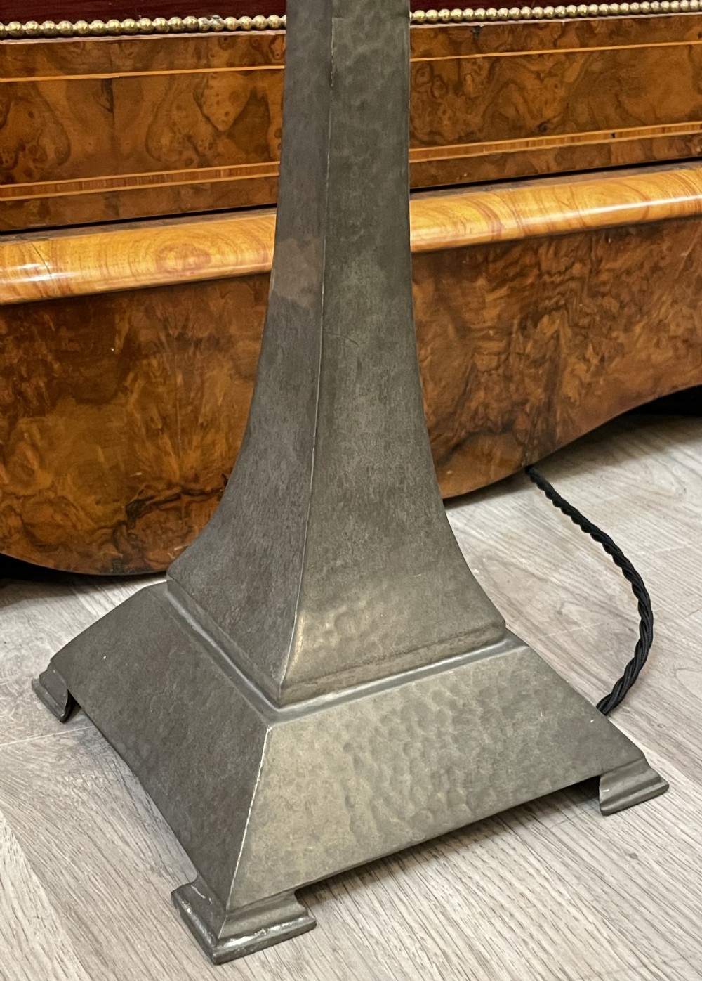 Arts and Crafts Pewter Table Lamp by Talbot  View II