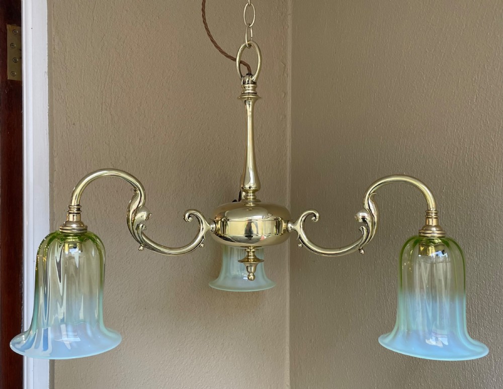 Early 20th Century Brass Chandelier