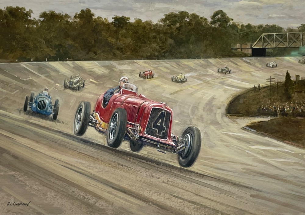 Classic Car Painting at Brooklands by John Chapman View III