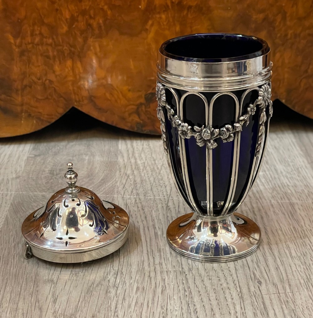 Quality Edwardian Chester Silver Sugar Caster View III