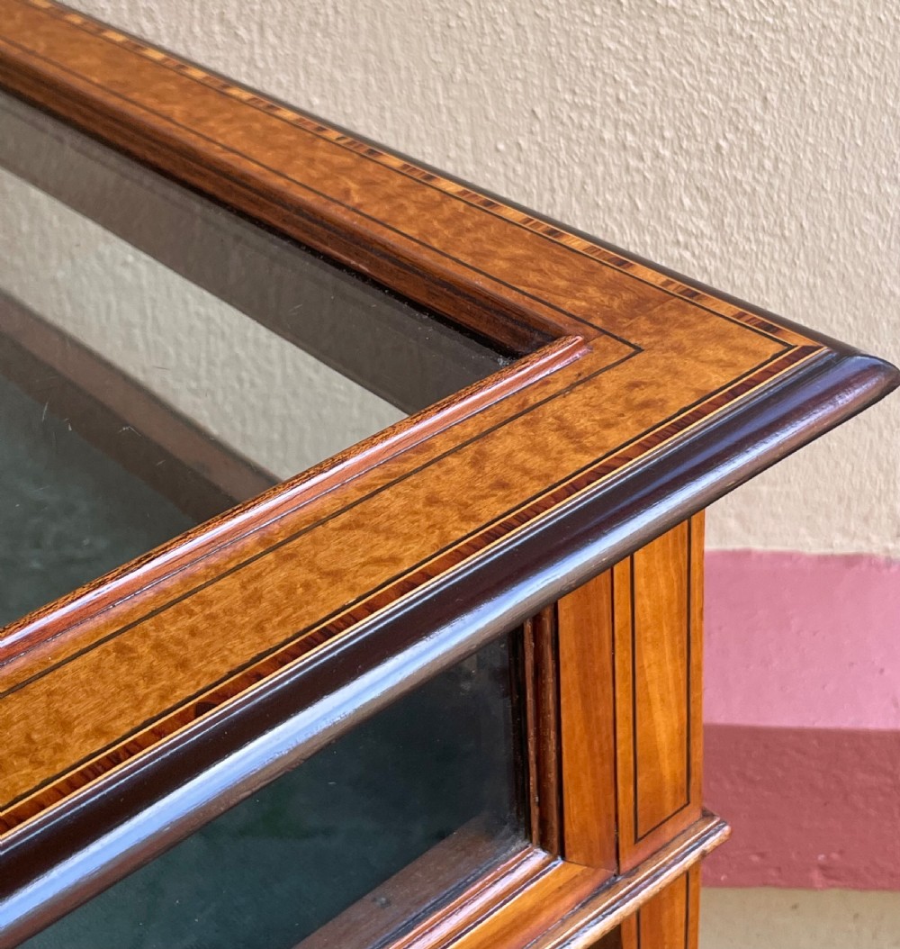 Edwardian Satinwood Bijouterie Display Table Cabinet  View III