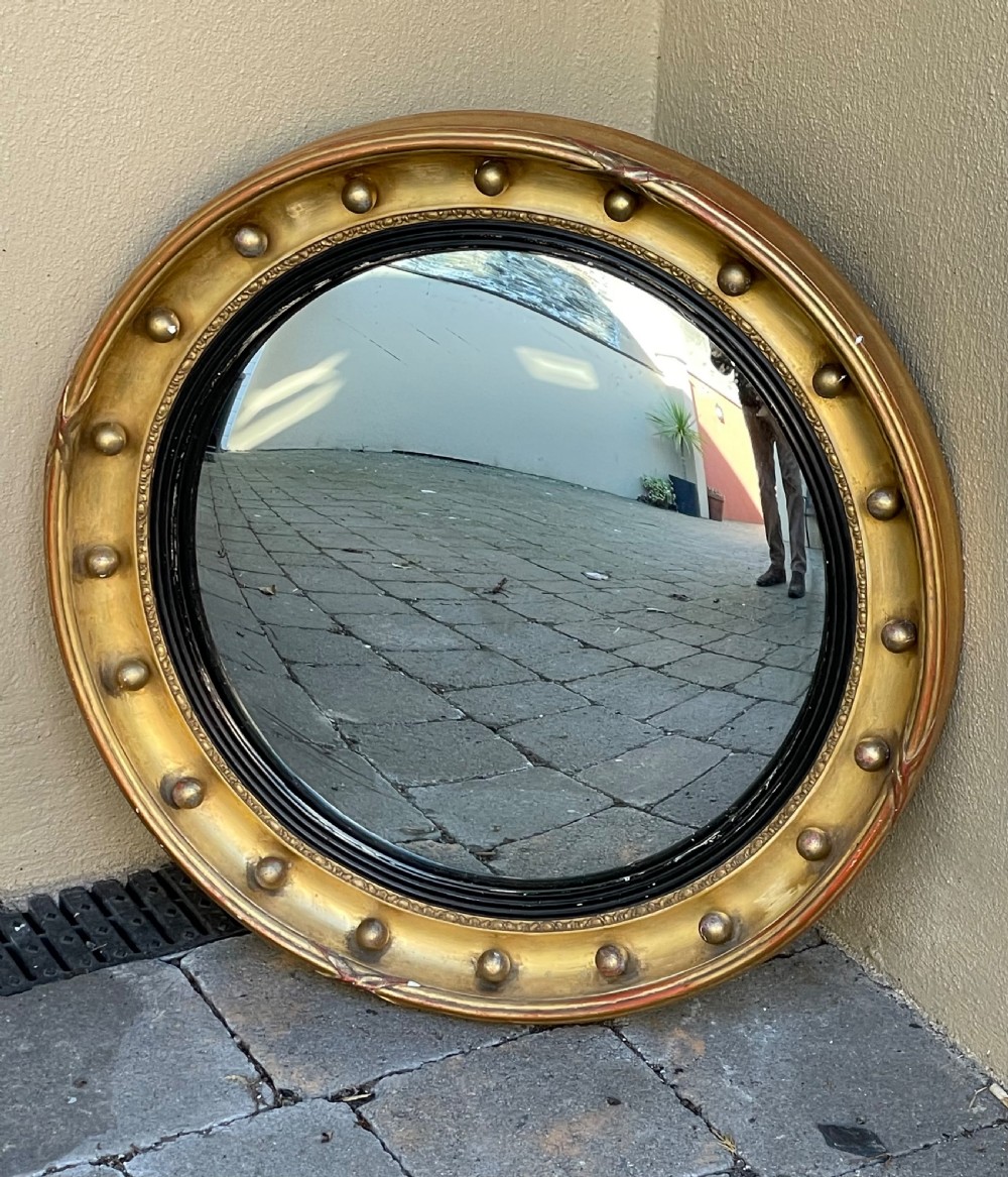 Late 19th Century Regency Style Convex Mirror 