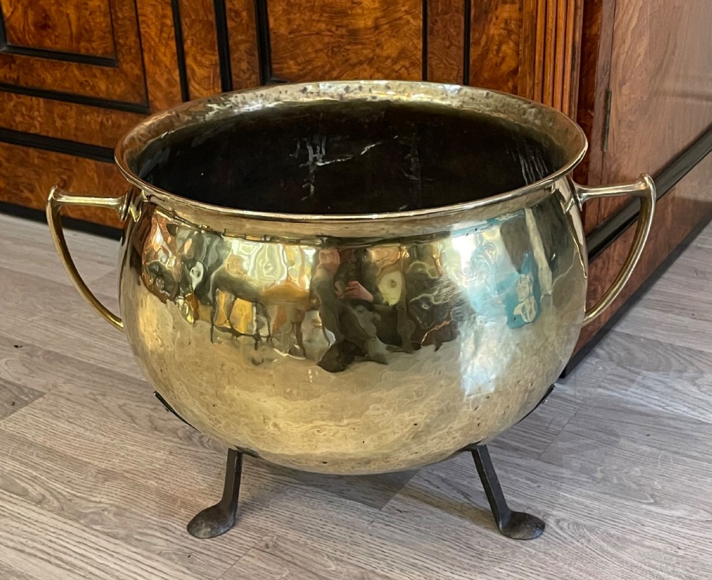Arts & Crafts Brass Log Coal Bucket