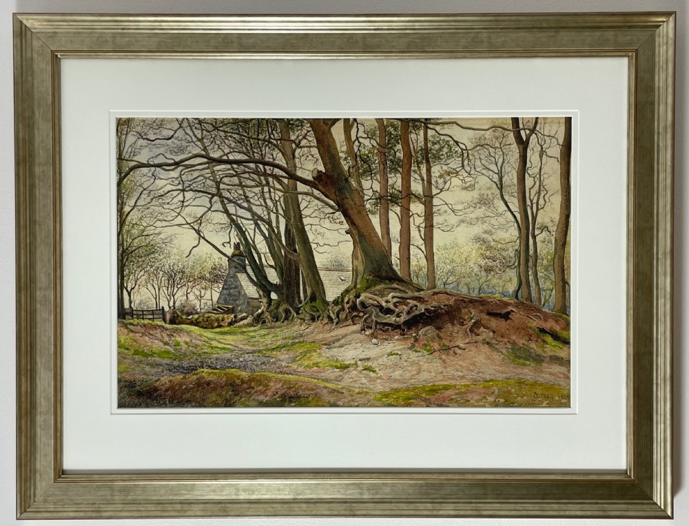 Beautiful Isle of Man Landscape Painting by James Aitken, Ballaglass Glen 