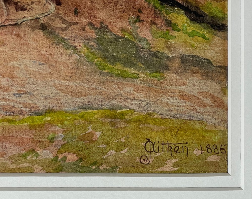 Beautiful Isle of Man Landscape Painting by James Aitken, Ballaglass Glen  View II