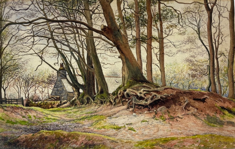 Beautiful Isle of Man Landscape Painting by James Aitken, Ballaglass Glen  View IV