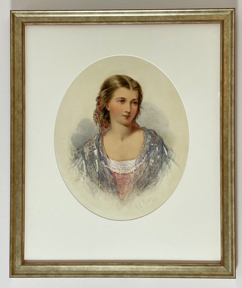 Portrait Watercolour by Henry Edrington Hobson