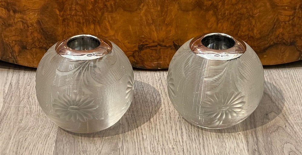 Large Pair of Silver Mounted Match Strikers