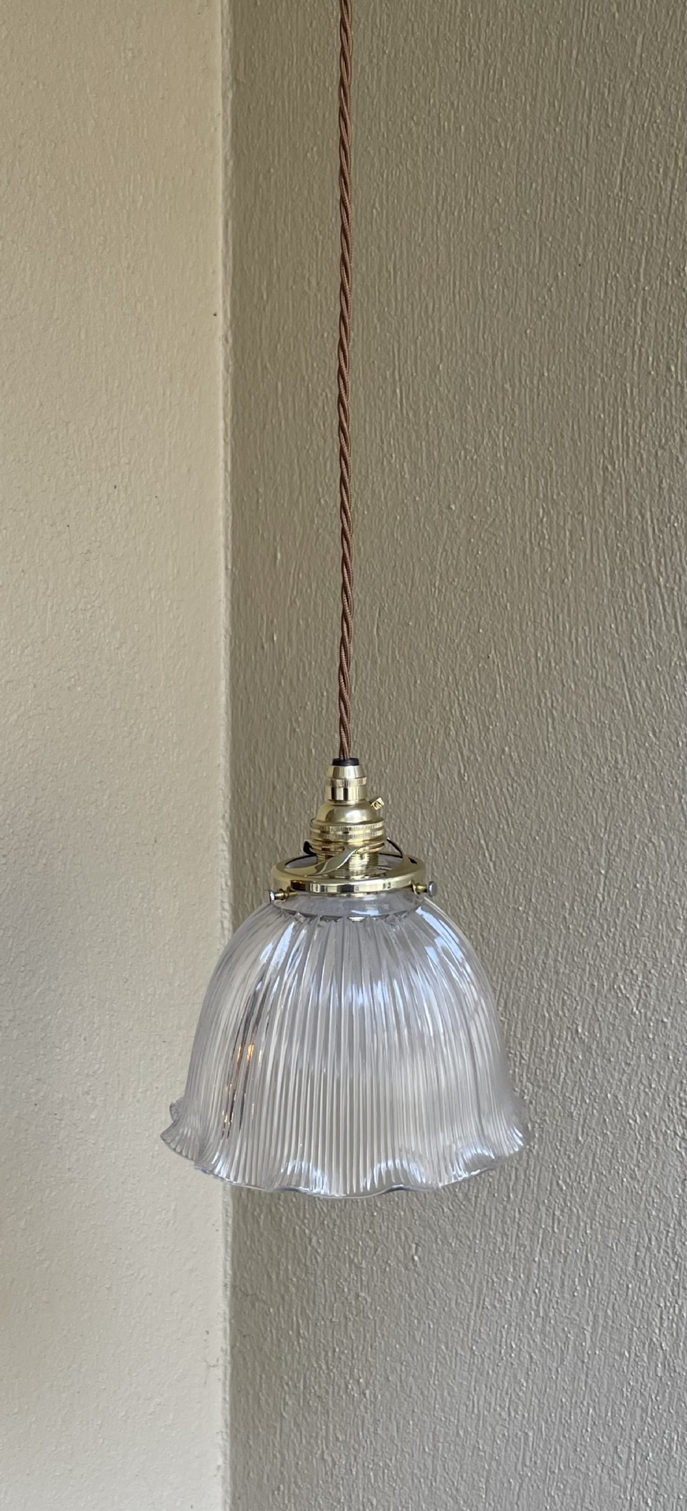 Edwardian Holophane Pendant Light
