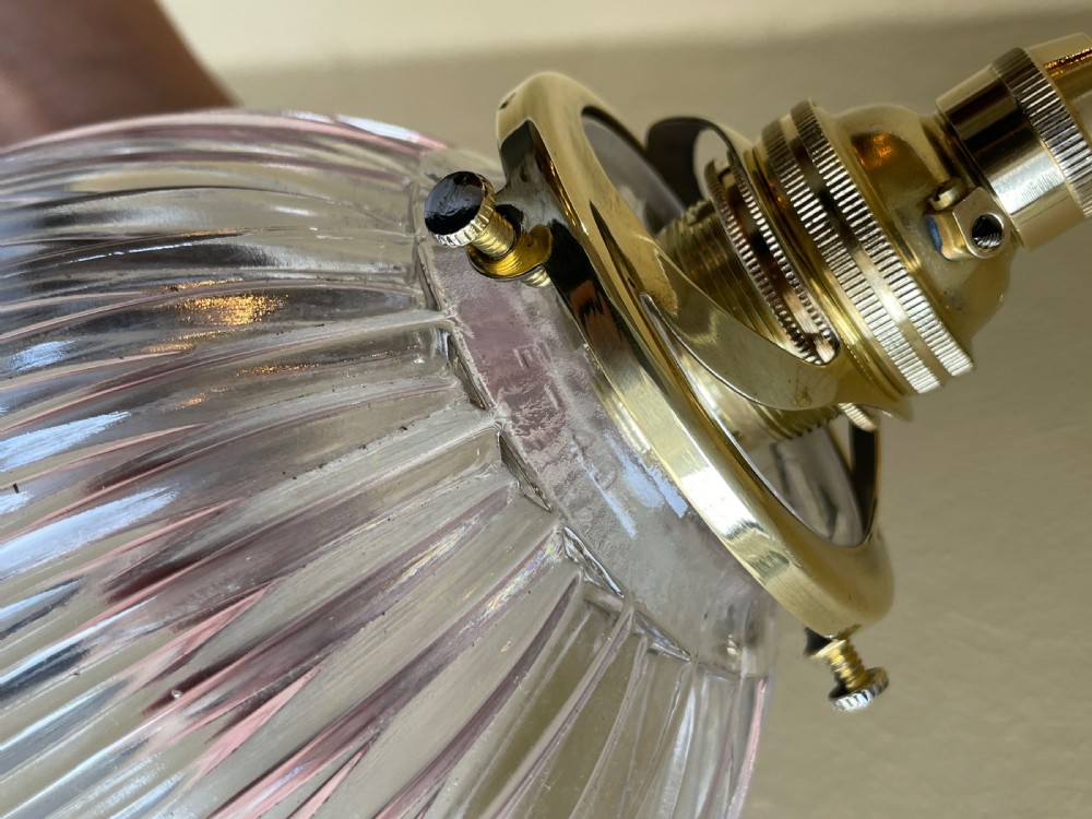 Edwardian Holophane Pendant Light View V