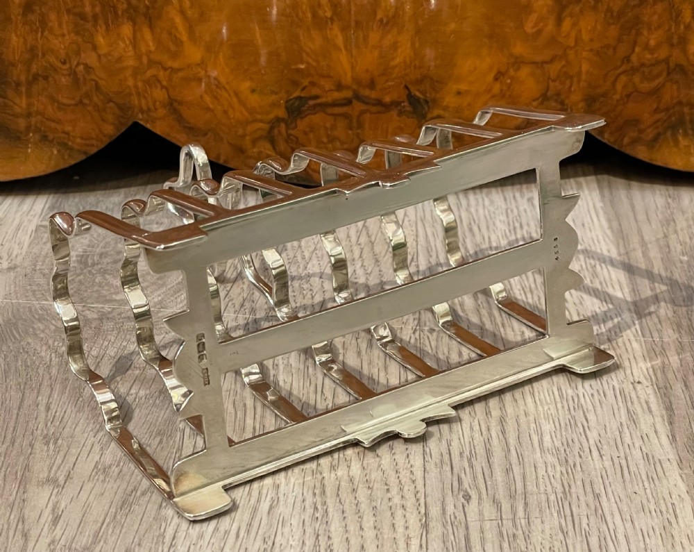 Large Edwardian Solid Silver Toast Rack View III