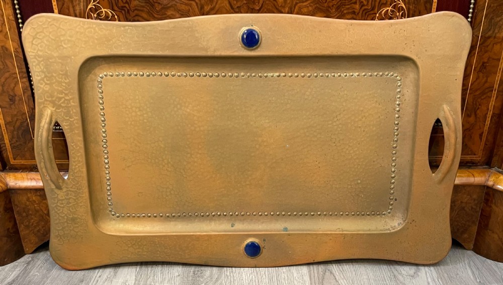 Fantastic Arts & Crafts Coppered Brass Tray