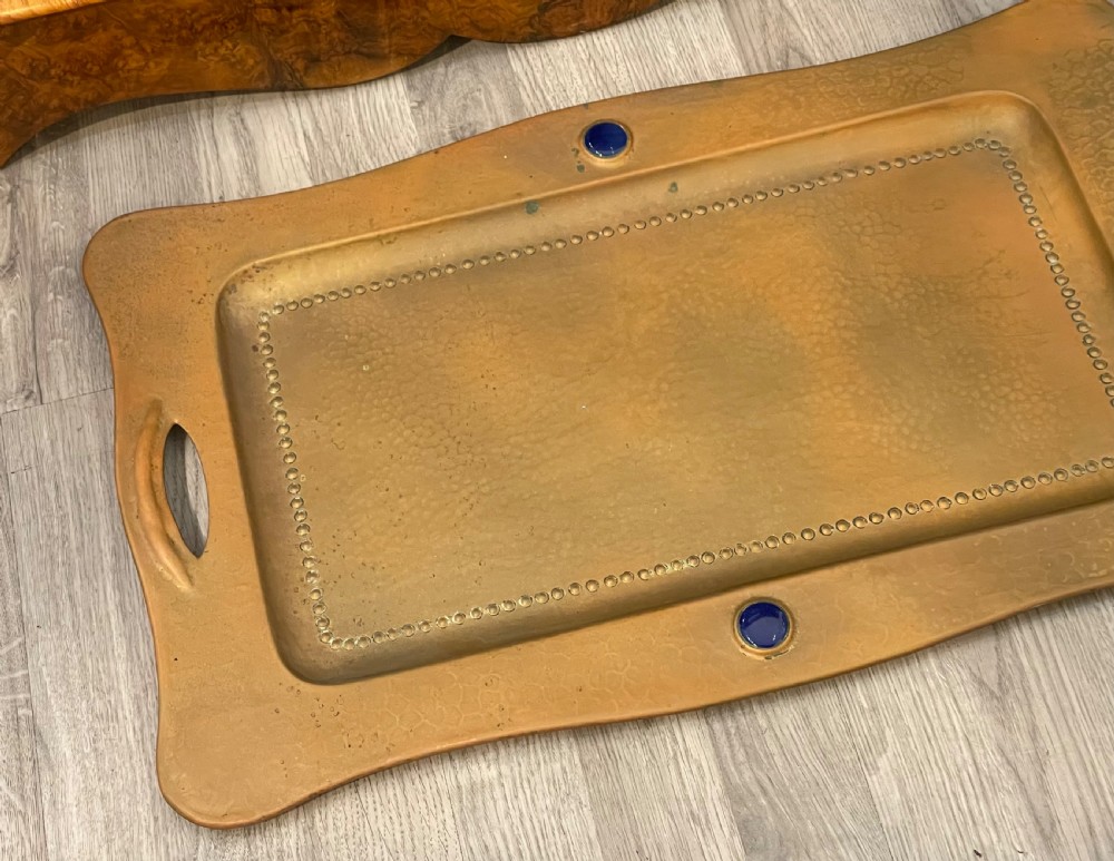 Fantastic Arts & Crafts Coppered Brass Tray View IV