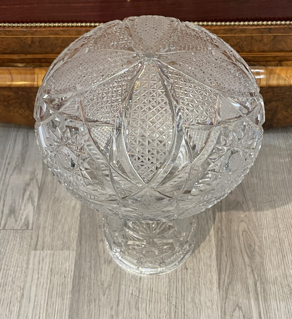 Quality Cut Glass Mushroom Table Lamp View II