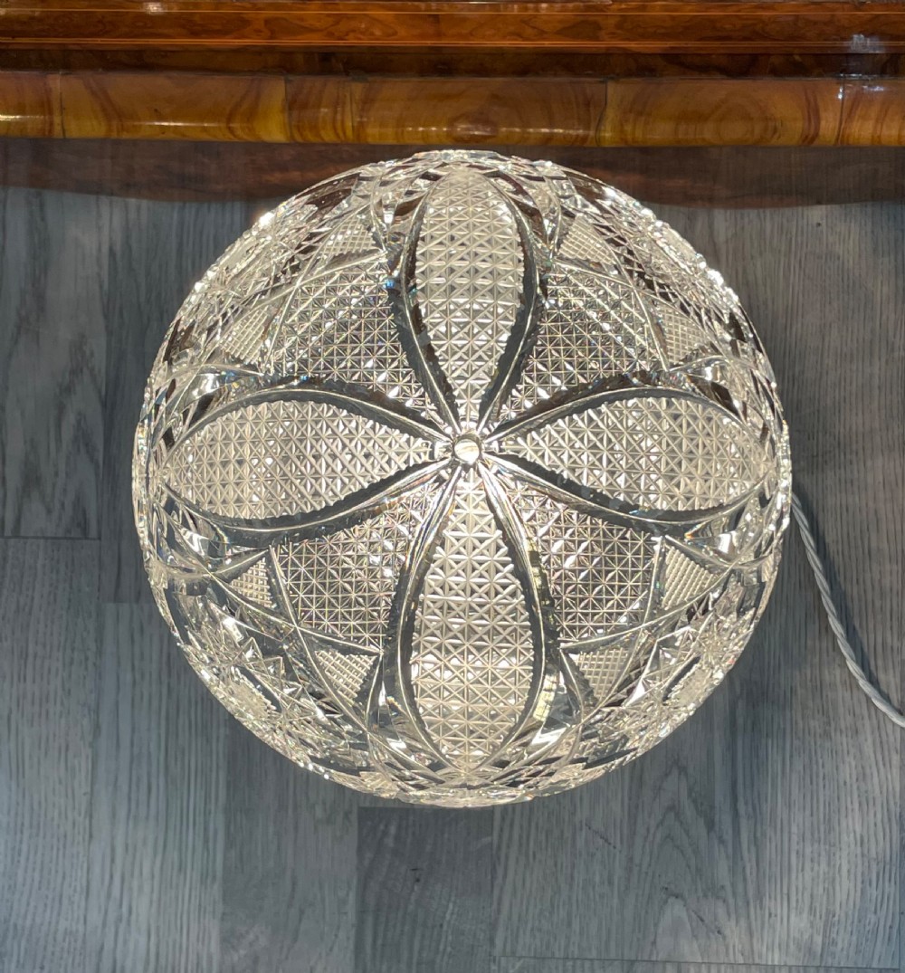 Quality Cut Glass Mushroom Table Lamp View III