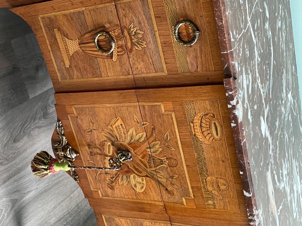 Impressive French Transitional Marquetry Commode View II