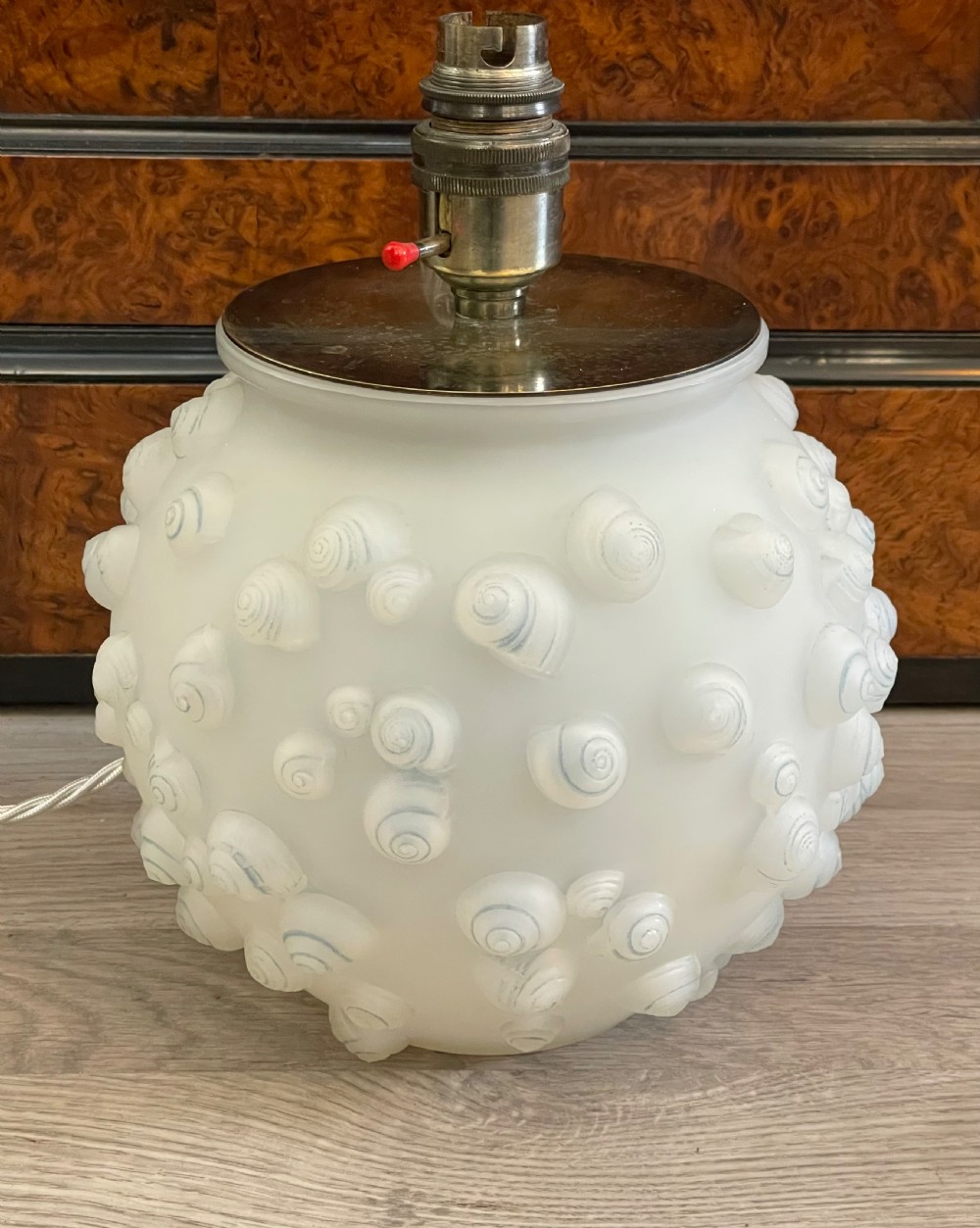 Beautiful Lalique Palissy Vase with Light Kit