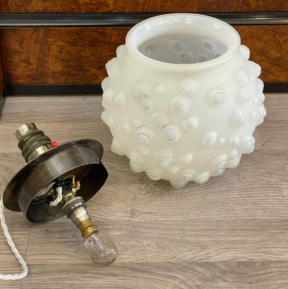 Beautiful Lalique Palissy Vase with Light Kit View III