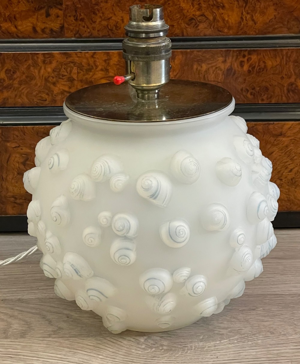 Beautiful Lalique Palissy Vase with Light Kit View V