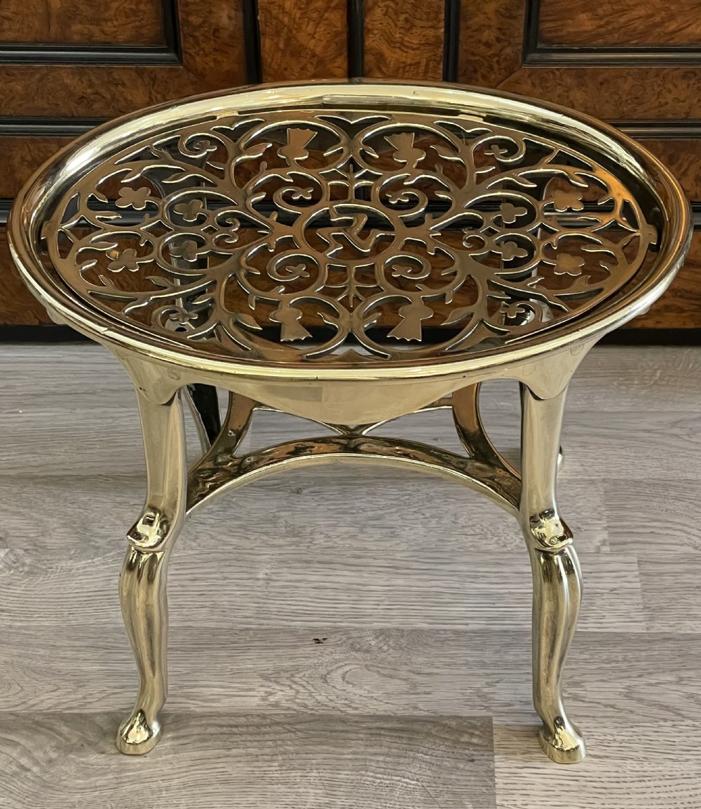 19th century Brass Trivet Footman Isle of Man