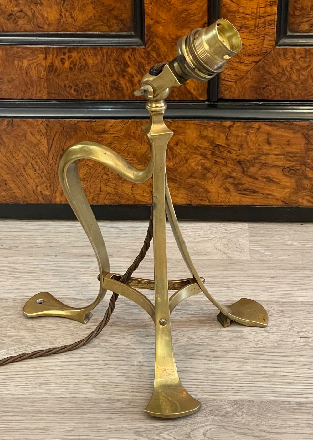 Stylish Arts & Crafts Table Lamp in Manner of Benson, stamped  View II