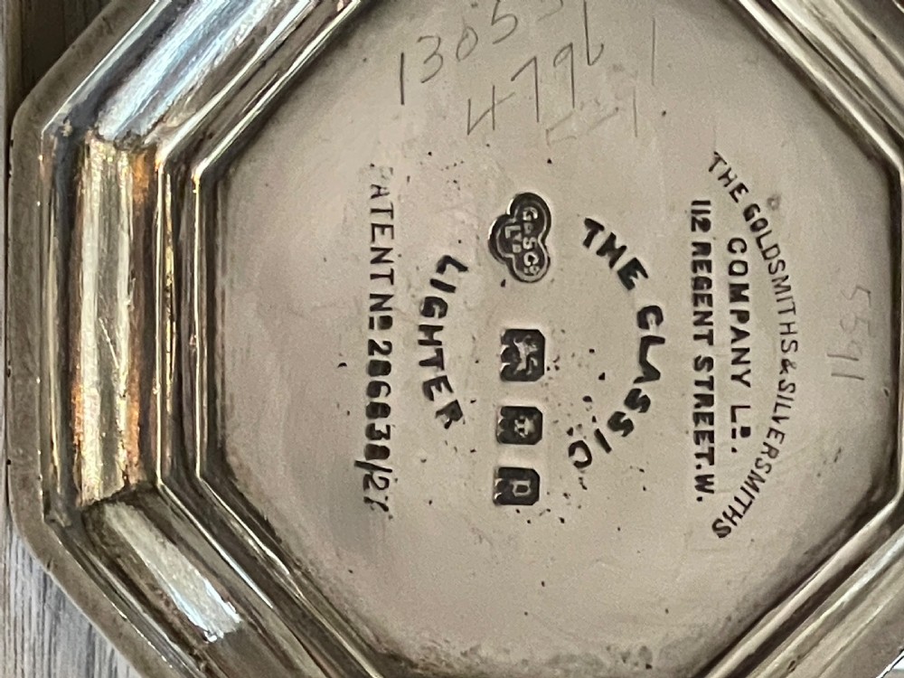 George V Solid Silver Table Lighter View VI