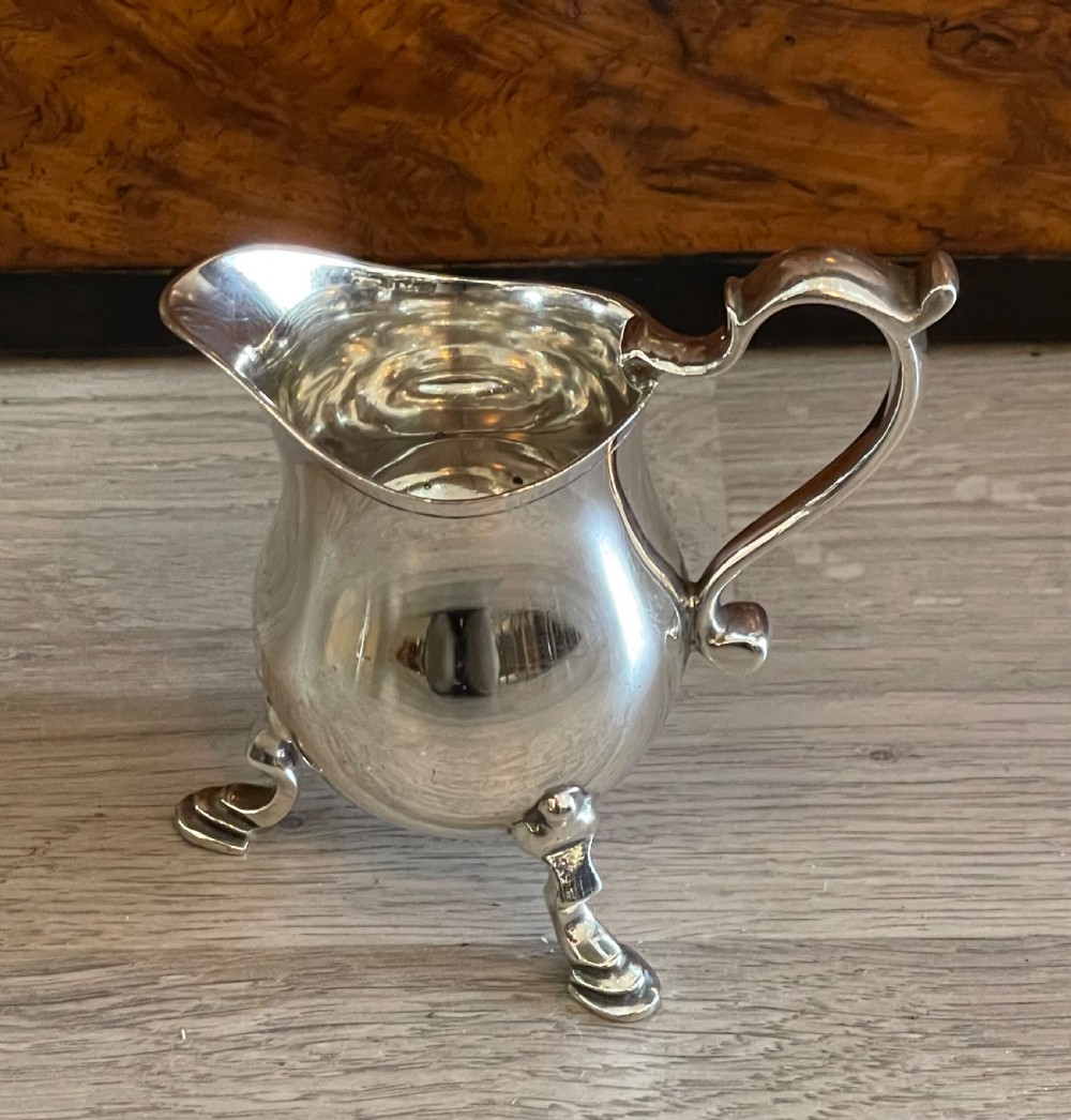 Heavy Britannia Silver Cream Jug