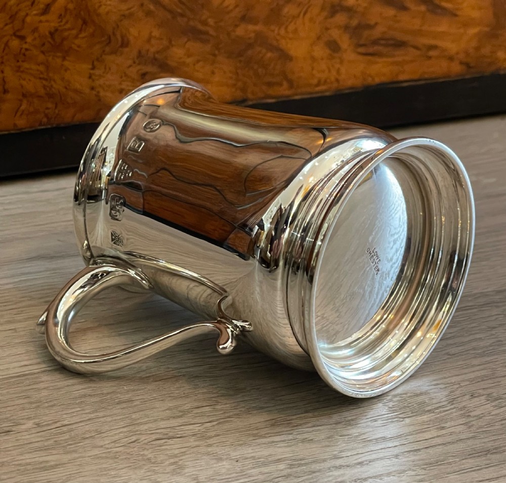 Solid Silver Christening Mug, Lowes of Chester View III