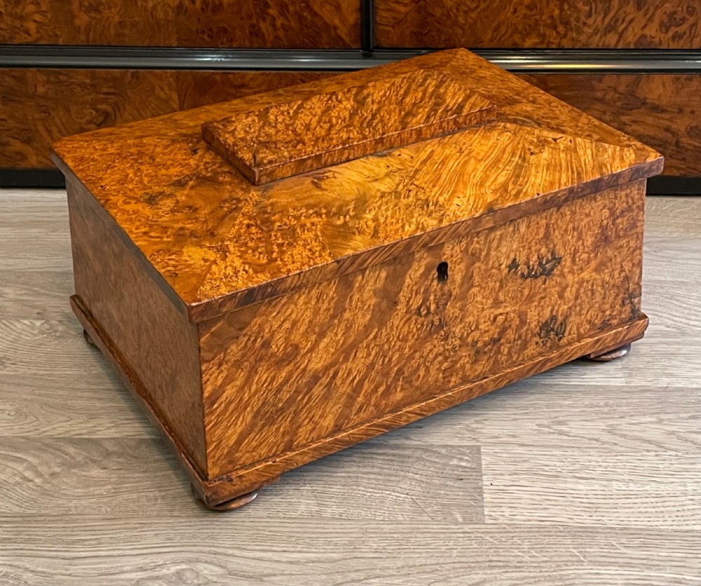 19th Century Amboyna Jewellery Box  View II