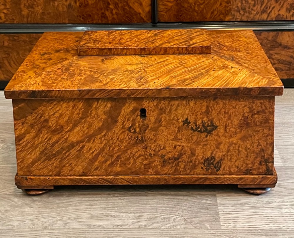 19th Century Amboyna Jewellery Box  View III