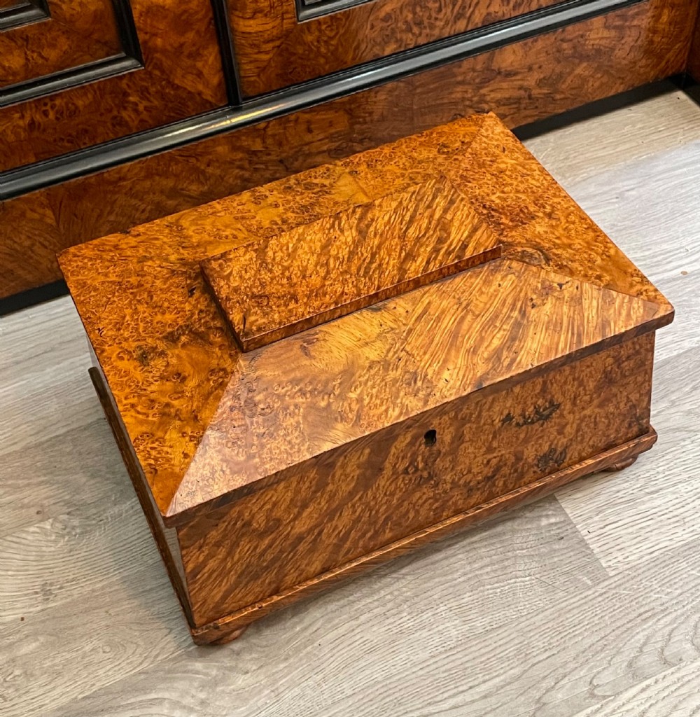 19th Century Amboyna Jewellery Box  View IV