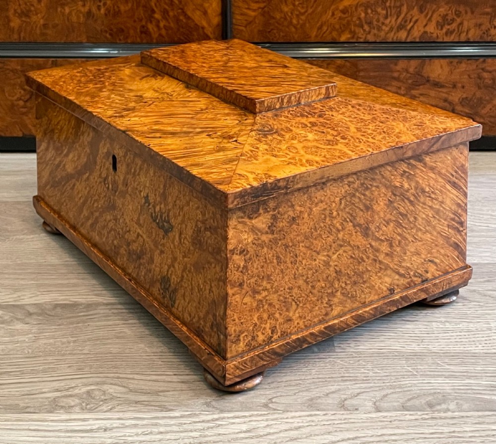 19th Century Amboyna Jewellery Box  View V