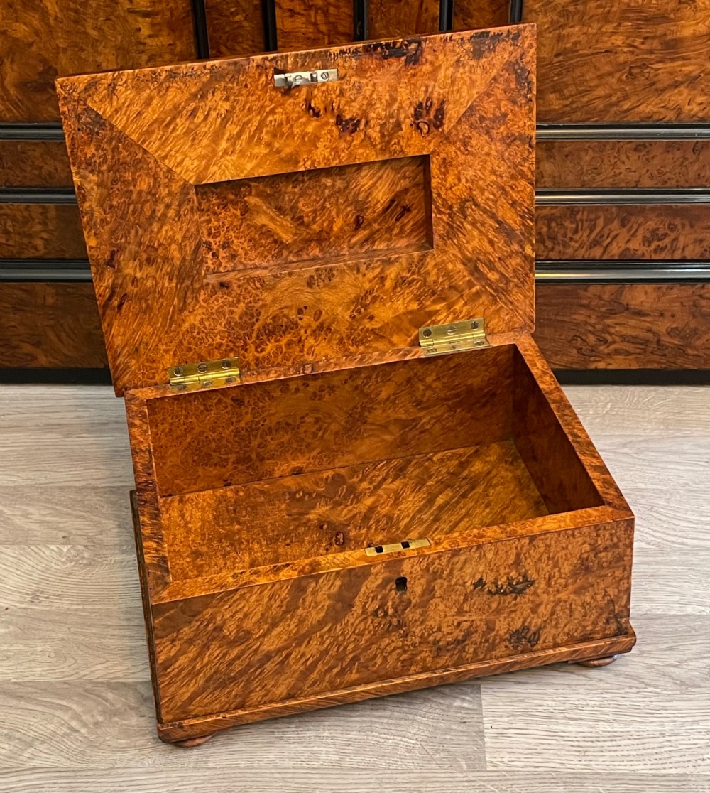 19th Century Amboyna Jewellery Box  View VI
