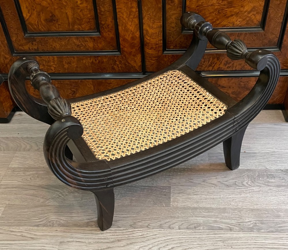 Anglo Indian Solid Ebony Footstool View IV