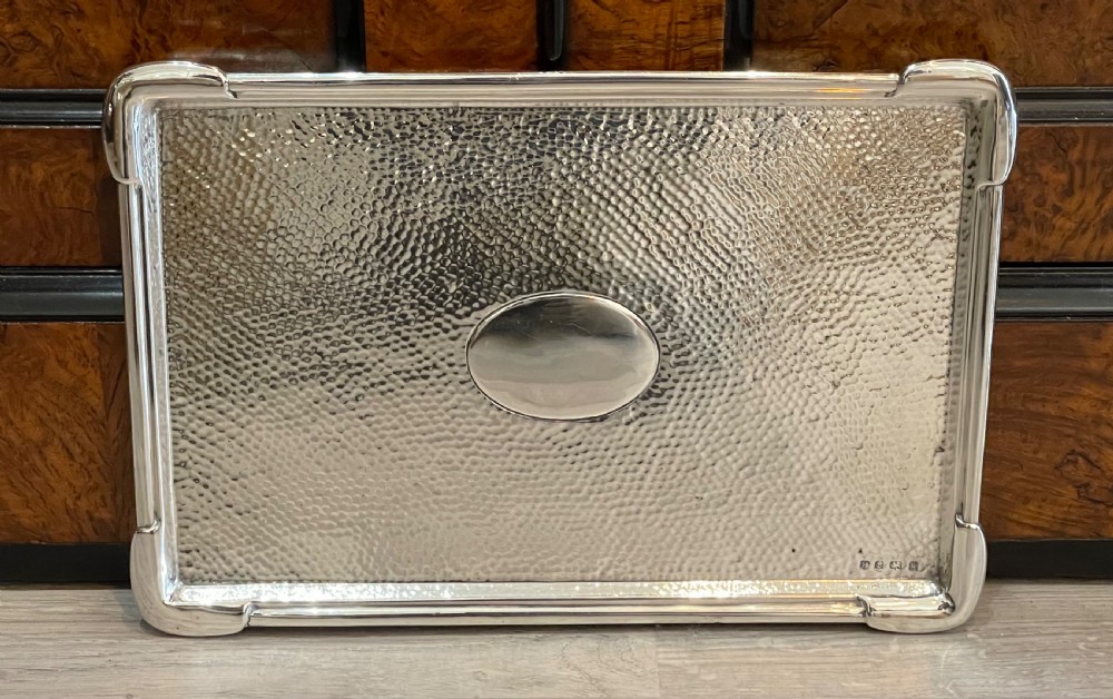 Art Nouveau Planished Silver Dressing Table Tray View III
