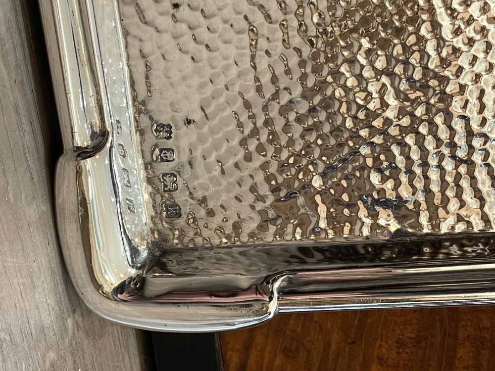 Art Nouveau Planished Silver Dressing Table Tray View IV