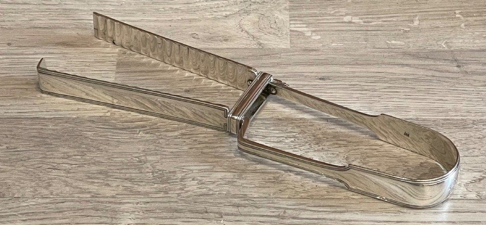 George III Silver Asparagus Tongs View II