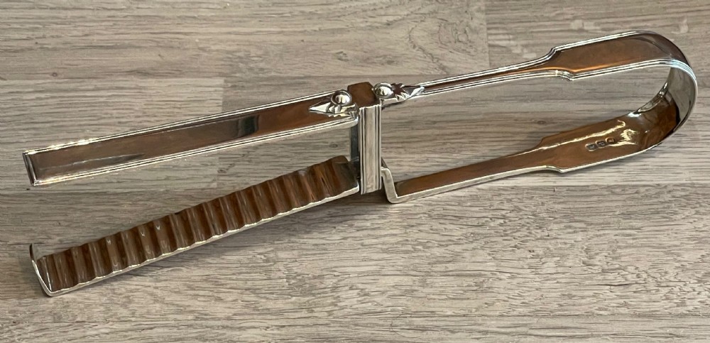 George III Silver Asparagus Tongs View VI