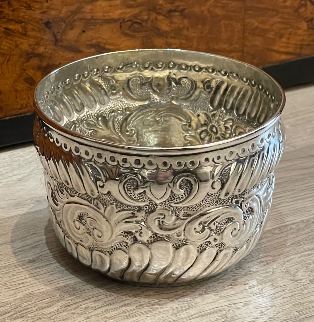 Pretty Victorian Silver Bowl Inset with Charles II Silver Crown 1670