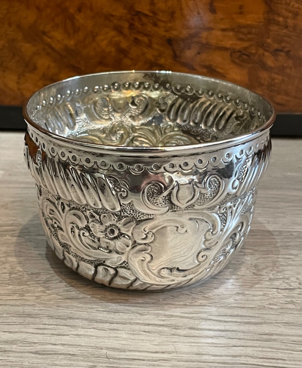 Pretty Victorian Silver Bowl Inset with Charles II Silver Crown 1670 View II