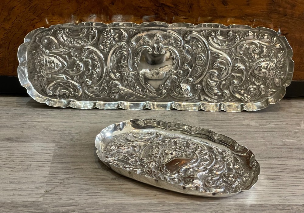 Set of Victorian Silver Trays by William Comyns