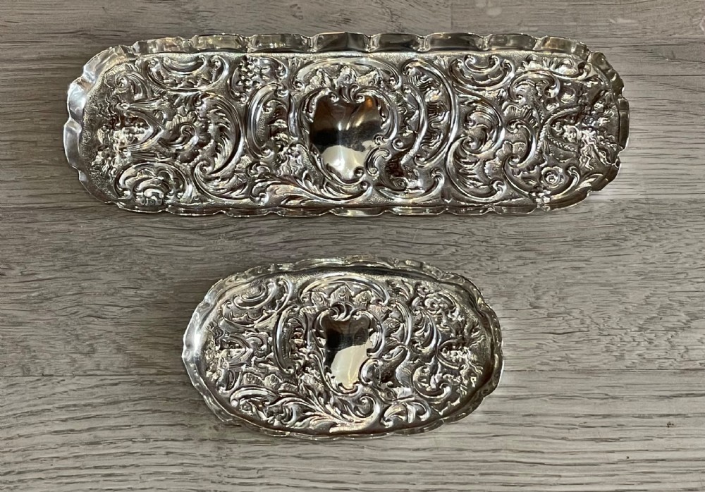 Set of Victorian Silver Trays by William Comyns View II