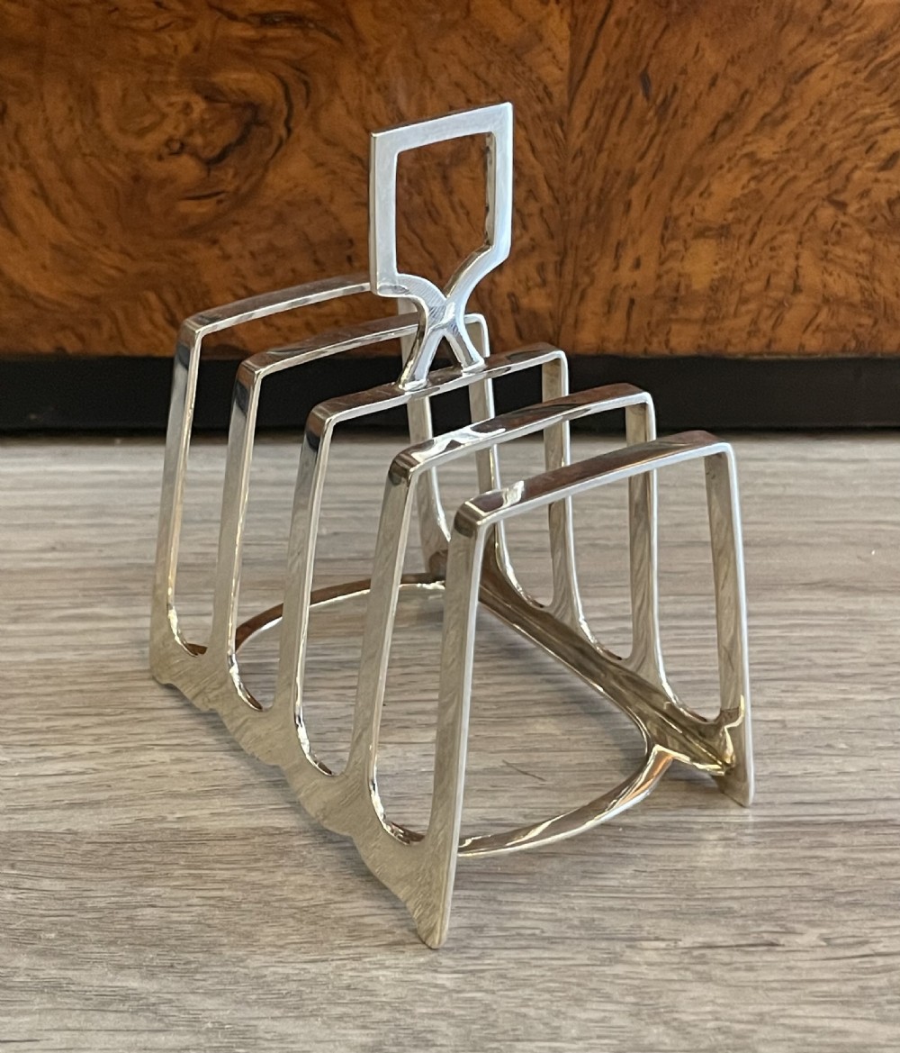 Art Deco Solid Silver Toast Rack View II