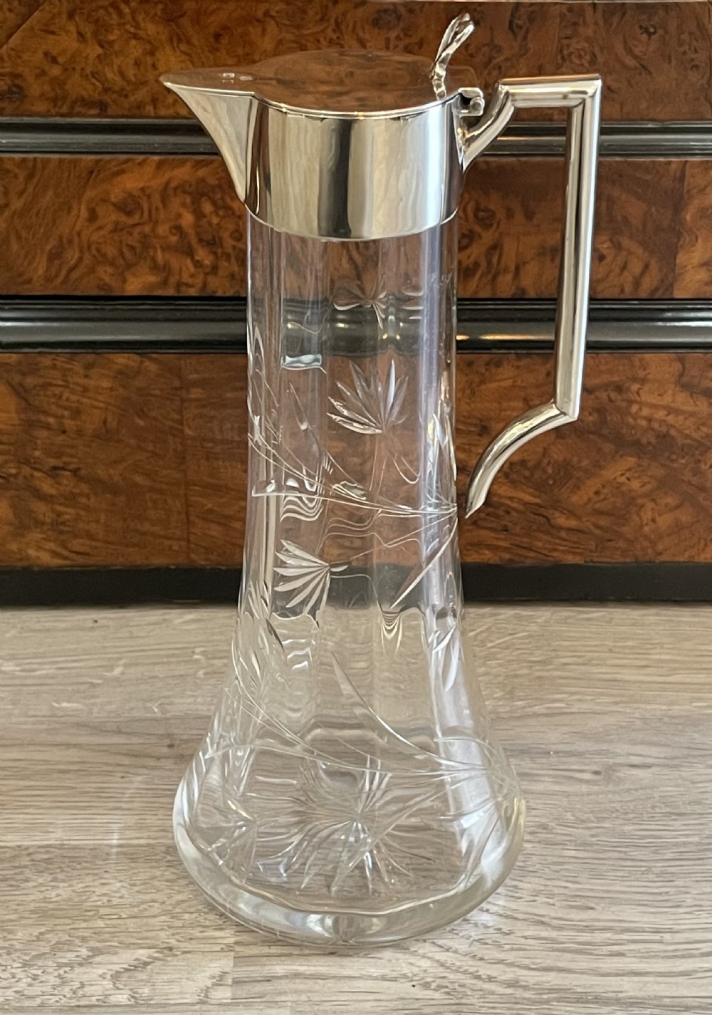 Good Late Victorian Silver Mounted Claret Jug, 1900