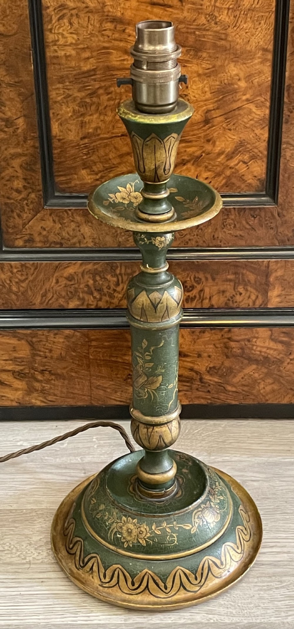 Pretty Green Chinoiserie Table Lamp