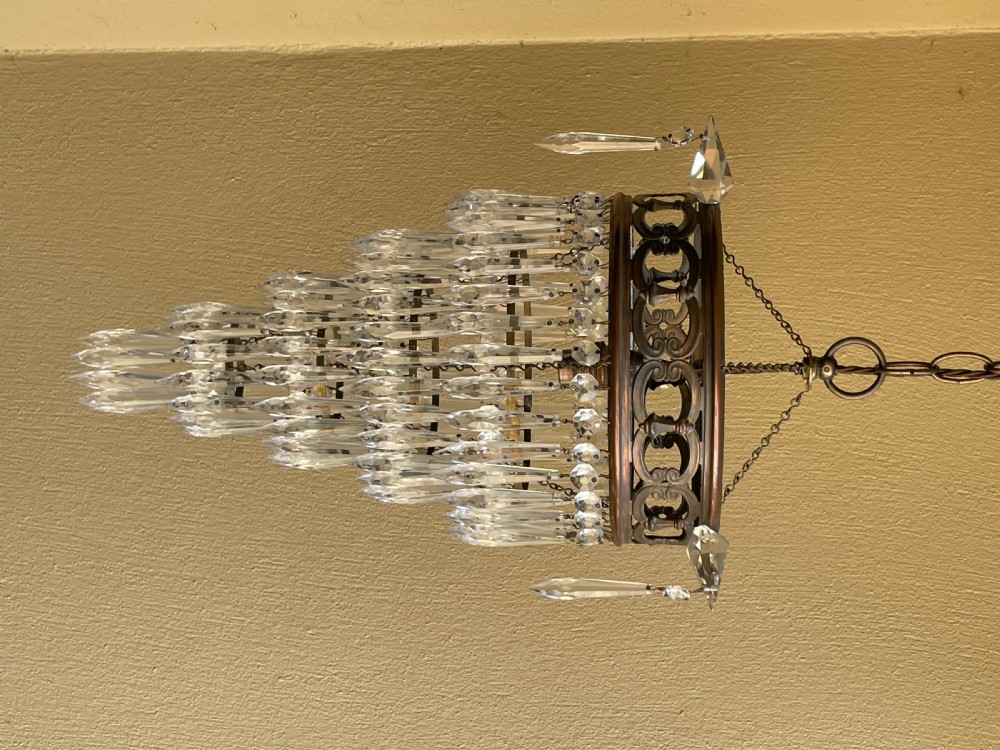 A Good Five Tier Waterfall Crystal Chandelier  View VII