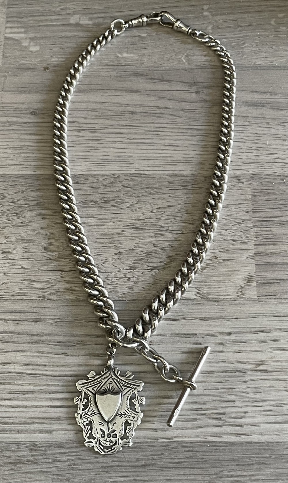 Quality Silver Double Albert Watch Chain