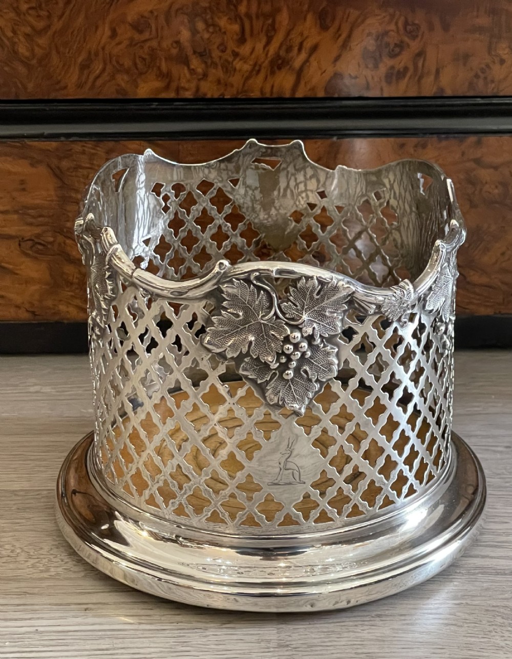 Fantastic Victorian Silver Bottle Stand Coaster
