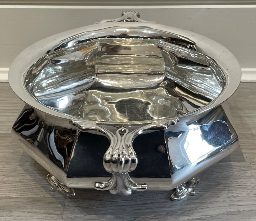 Fabulous Scottish Art Nouveau Silver Bowl, Edinburgh View III
