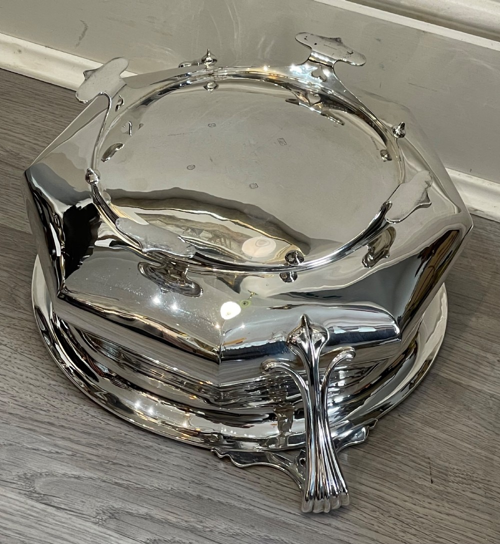 Fabulous Scottish Art Nouveau Silver Bowl, Edinburgh View VII